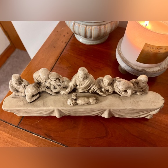 Vintage circa 1960s chalkware art sculpture of the Last Supper/Lords Supper - Picture 6 of 6